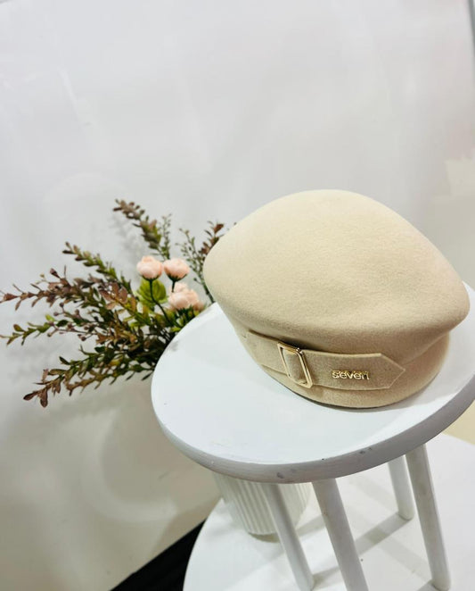 Cream Retro Belet Hat