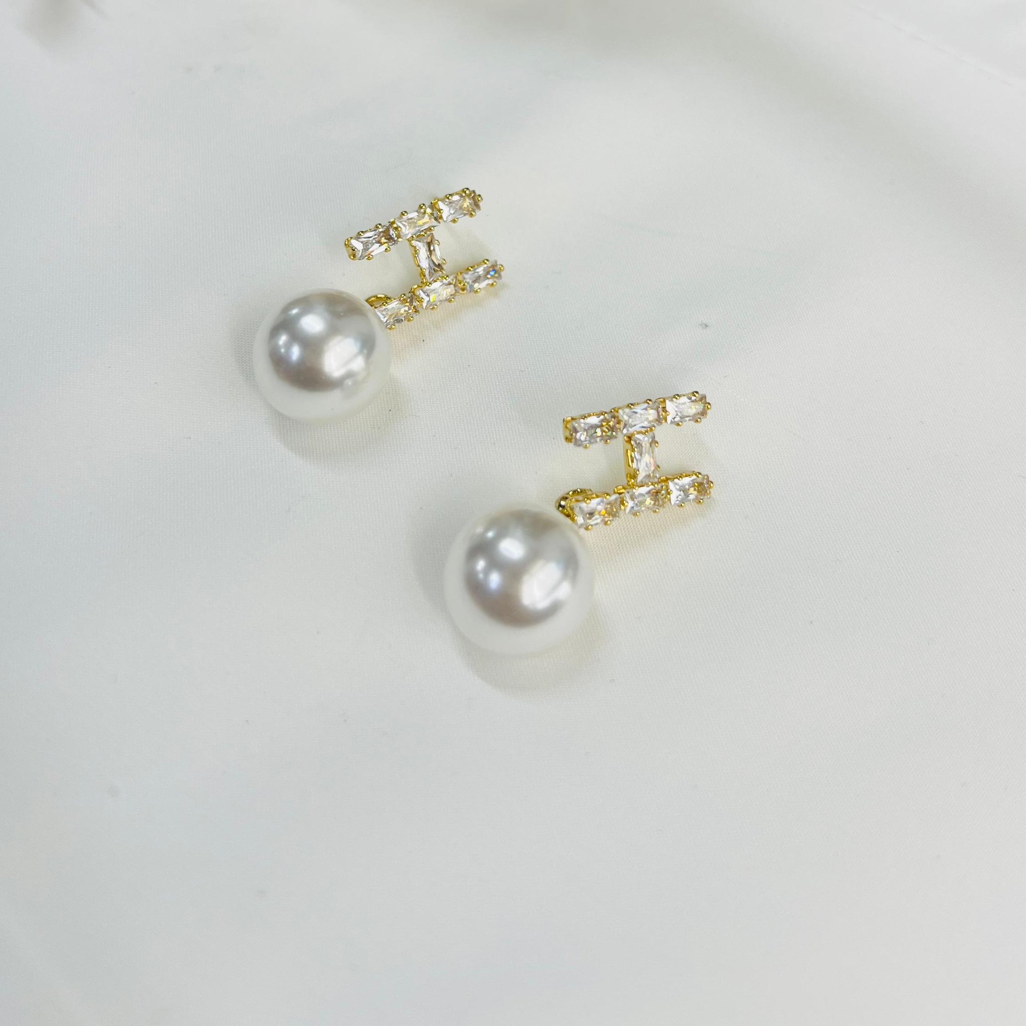 H Pearl Earrings