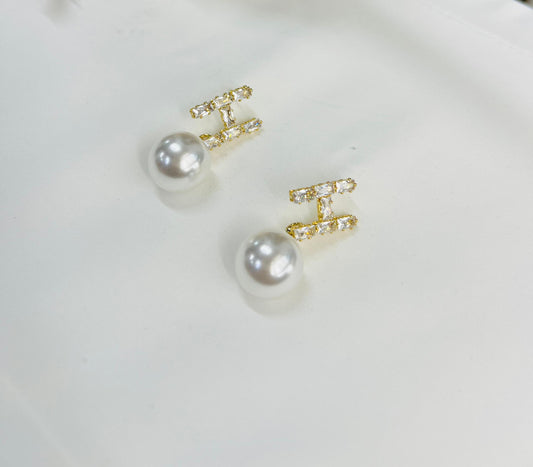 H Pearl Earrings