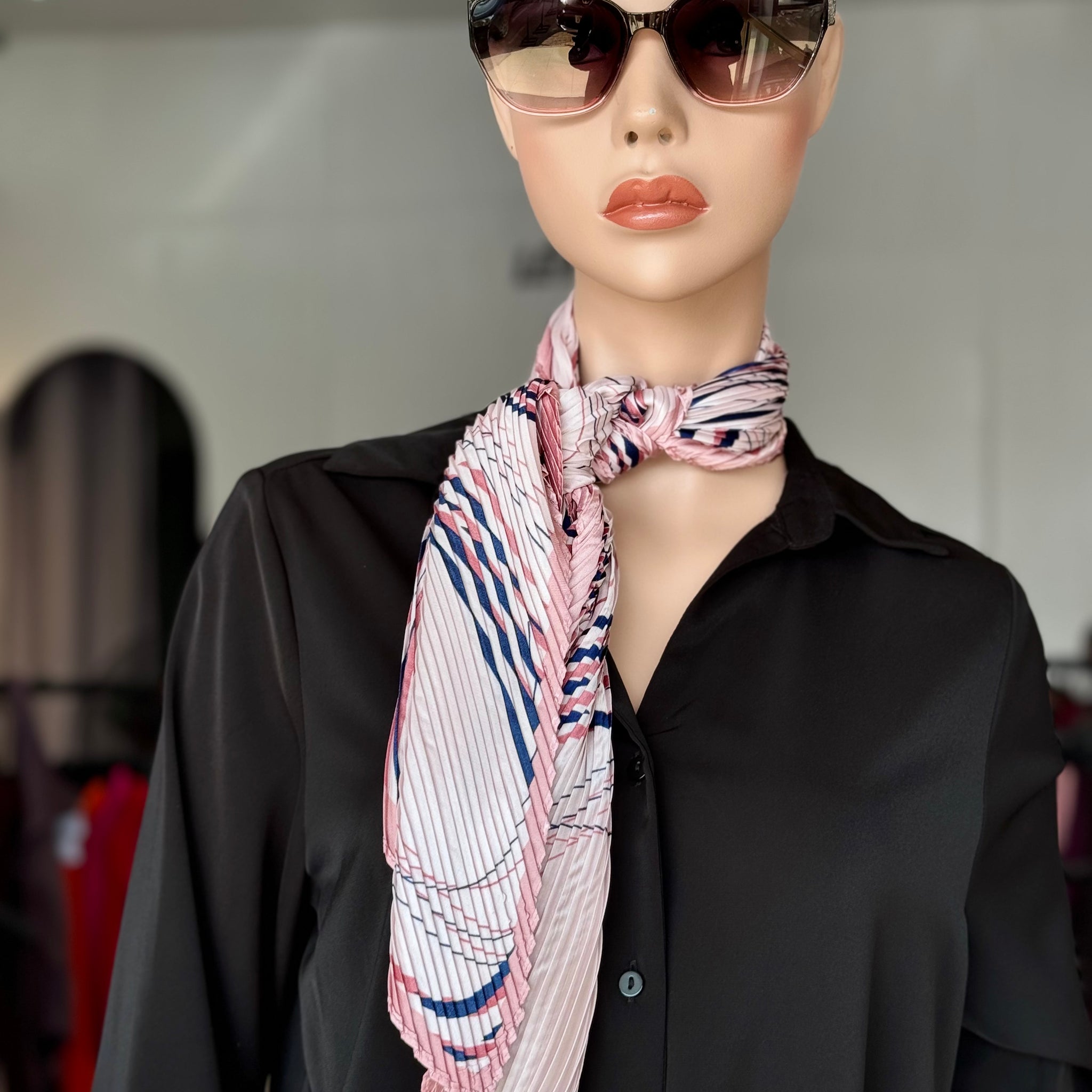 Silk Pleated Scarf