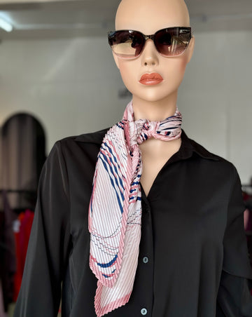 Silk Pleated Scarf