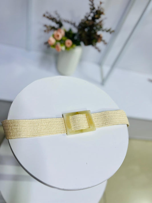 Straw woven belt