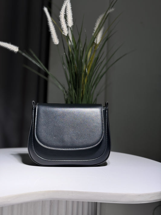 Black Leather Crossbody Bag