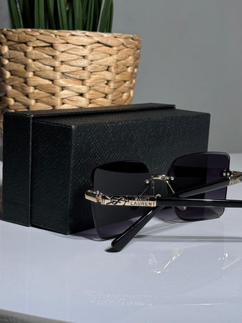 Black Yves Saint Laurent Sunglasses with box