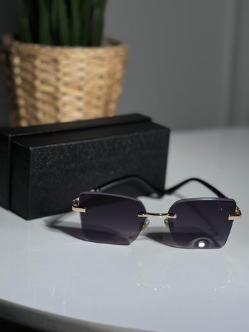 Black Yves Saint Laurent Sunglasses with box