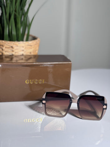 Brown Gucci sun glasses with box