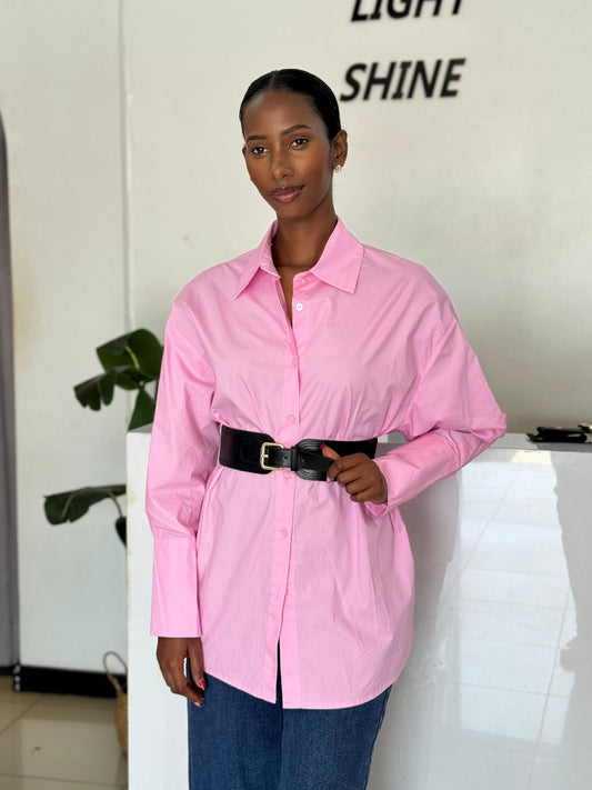 Leather and elastic belt