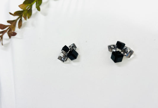 Black Cubic Earrings